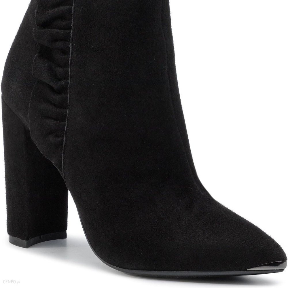 Ted Baker London Suede Leather Frillis Heeled Bootie Black Women’s Size 10